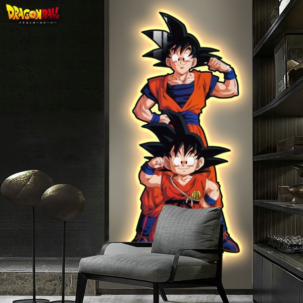 【海外代購】阿喵畫社 大小孫悟空燈帶畫 1比1龍珠發光超清燈帶畫 