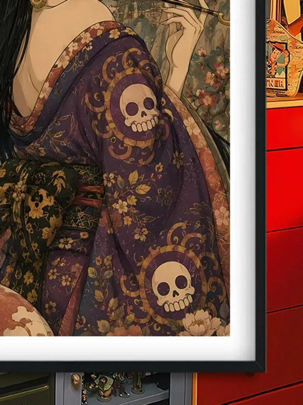 【海外代購】巴洛克《和服女帝》海賊王波雅漢庫克裝飾畫冰箱貼 