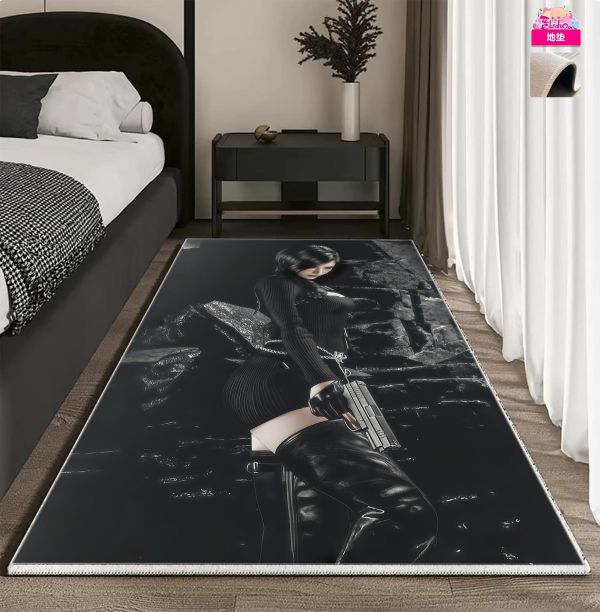 【海外代購】阿喵畫社 黑玫瑰 艾達王 8k主題高清裝飾畫 牆面掛毯 地墊 冰箱貼 