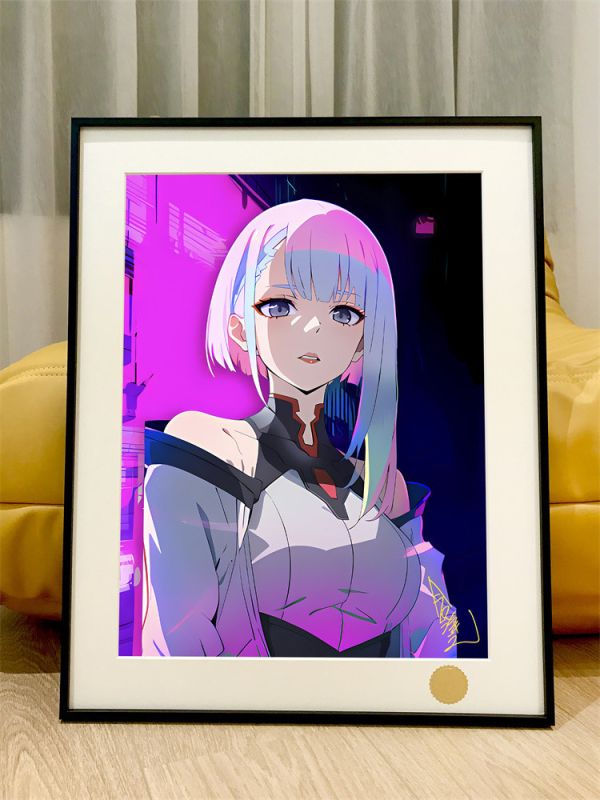 【海外代購】星空 露西 賽博龐克邊緣行者lucy月亮 裝飾畫 