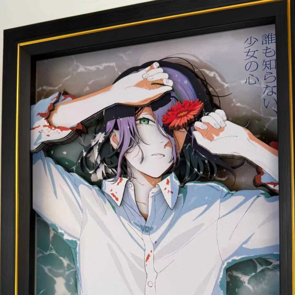 【海外代購】凹凸Panda 鏈鋸人蕾塞篇Chainsaw Man電鋸人Reze電次瑪奇瑪帕瓦動畫潮流手工立體畫 蕾塞A款 