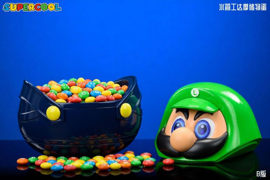 【預定】SUPERCOOL 水電工兄弟達摩收納蛋 潮玩禮物許願擺飾 