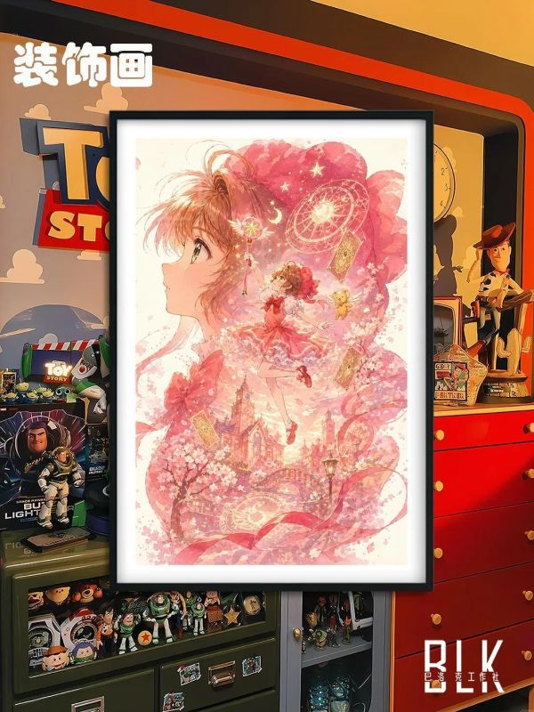 【海外代購】巴洛克《小櫻剪影》百變小櫻裝飾畫 冰箱貼 