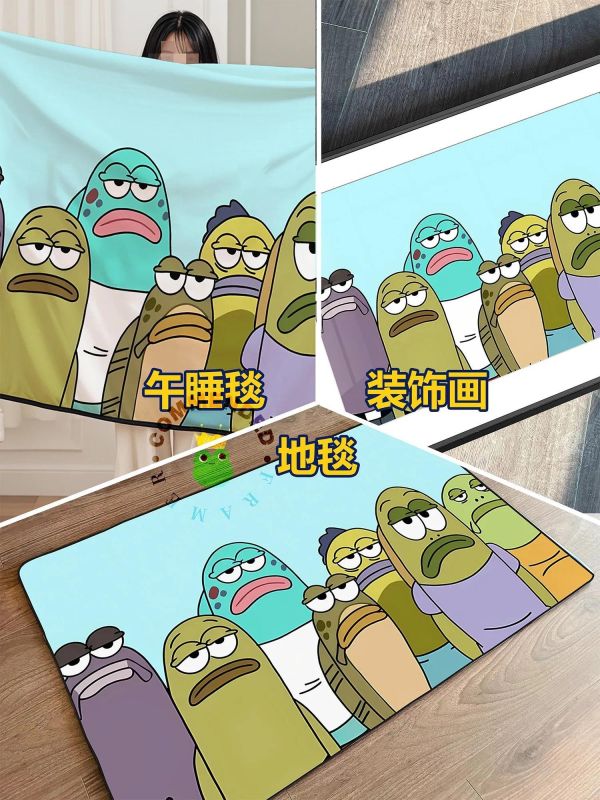 【海外代購】皇呱 《比奇堡居民》海綿寶寶比奇堡居民周邊裝飾畫 午睡毯 地毯 