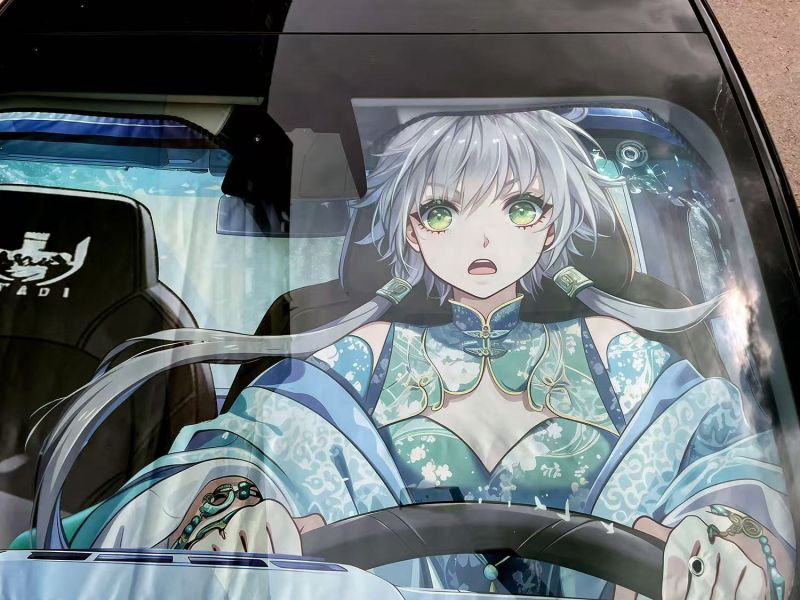 【海外代購】千鳥社 洛天依 可愛二次元 汽車前擋遮陽防曬 