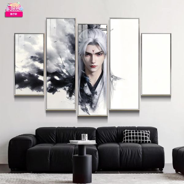 【海外代購】阿喵畫社 仙逆 墨染 王林五幅 新品異形套組裝飾畫 滑鼠墊 地墊 