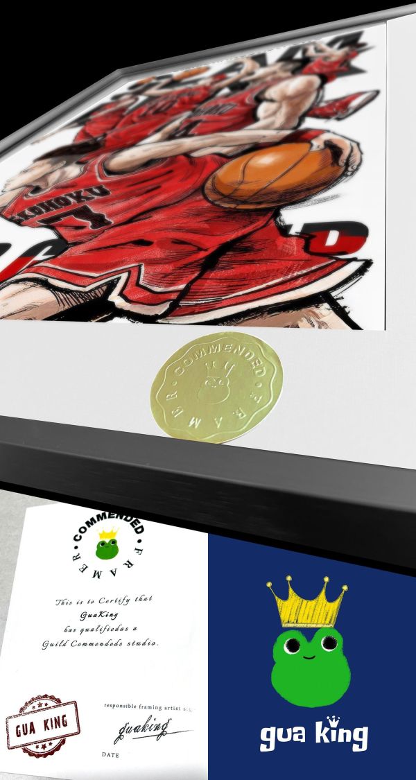 【海外代購】皇呱 《熱血籃球》 灌籃高手湘北高中籃球隊主力隊員週邊裝飾畫 