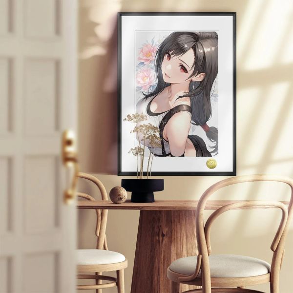 【海外代購】皇呱 《甜美蒂法愛麗絲》最終幻想VII裝飾畫 午睡毯 地毯 