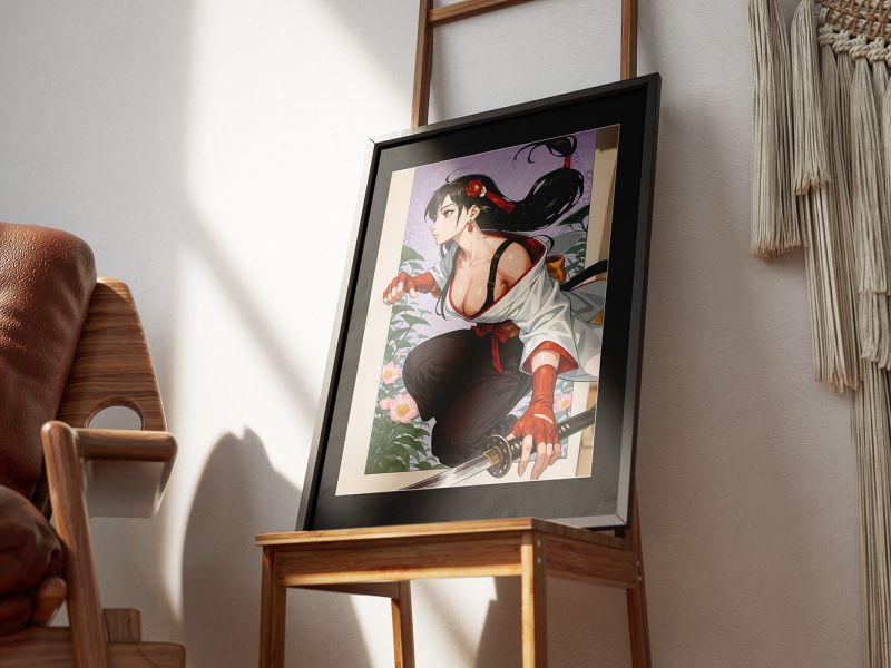 【海外代購】千鳥社 《日式蒂法》 蒂法Tifa最終幻想7二次元日式午睡毯地毯裝飾畫 午睡毯 地毯 