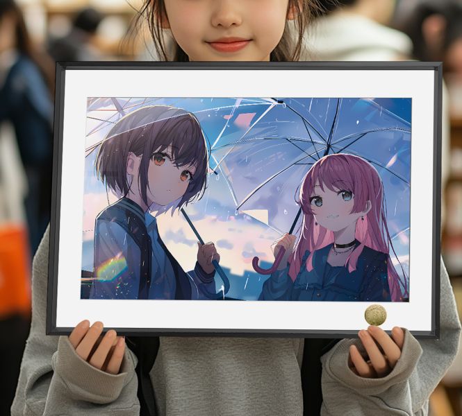 【海外代購】皇呱 《愛燈CP》 MyGO!!!!!愛燈CP千早愛音&高松燈週邊裝飾畫 午睡毯 地毯 