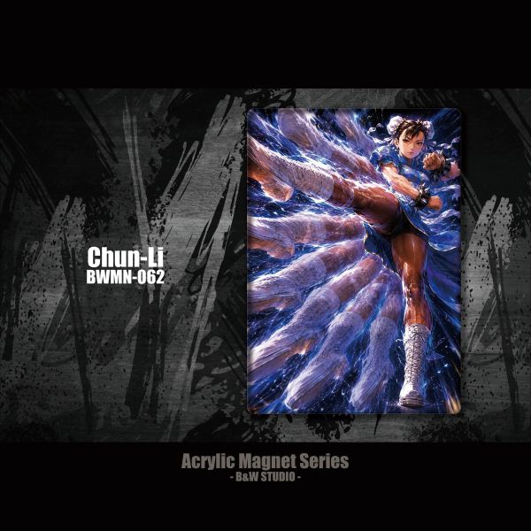 【海外代購】黑白畫映 B&W Studio Chun-Li春麗亞克力冰箱貼 BWMN-062 