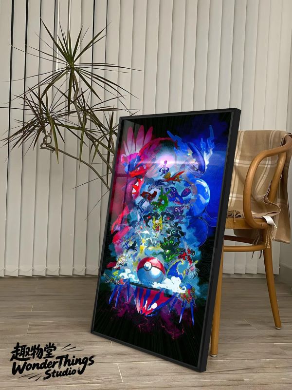 【海外代購】趣物堂《傳說中的寶可夢》晶瓷裝飾畫 