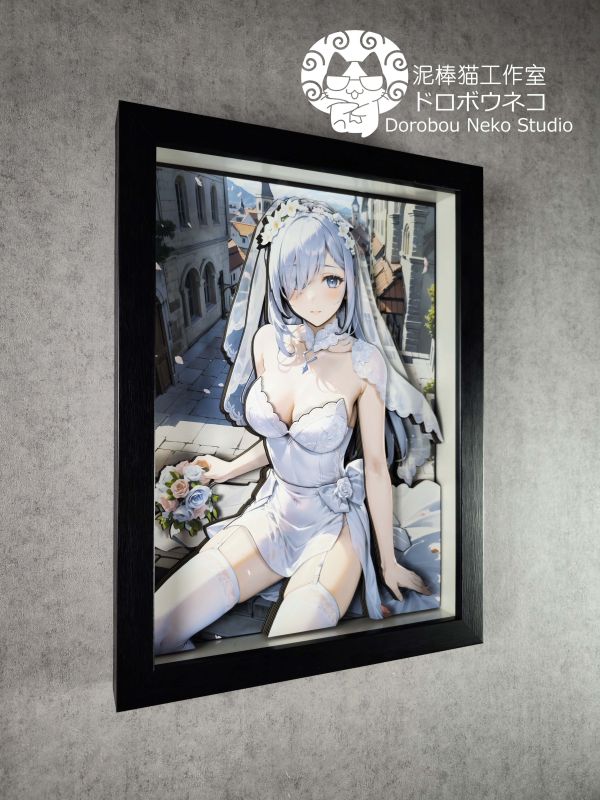 【海外代購】【46CM】 泥棒貓工作室  DSHY Genshin Impact 申鶴 花嫁 可月兌立體畫 