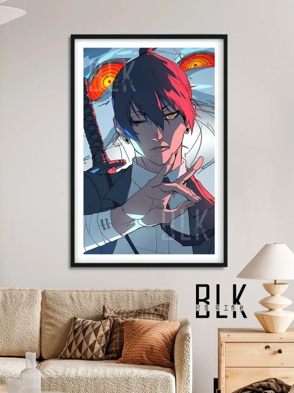 【海外代購】巴洛克 《早川秋》鏈鋸人蕾塞篇裝飾畫冰箱貼 