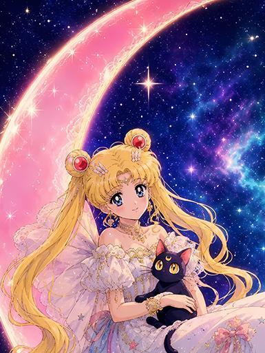 【海外代購】巴洛克 《月之水兵月》Sailor Moon美少女戰士月野兔倩妮迪公主動漫裝飾畫冰箱貼 