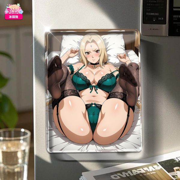 【海外代購】阿喵畫社 動漫冰箱貼第九十四彈蕾絲綱手純享版 高透亞克力磁吸冰箱貼 