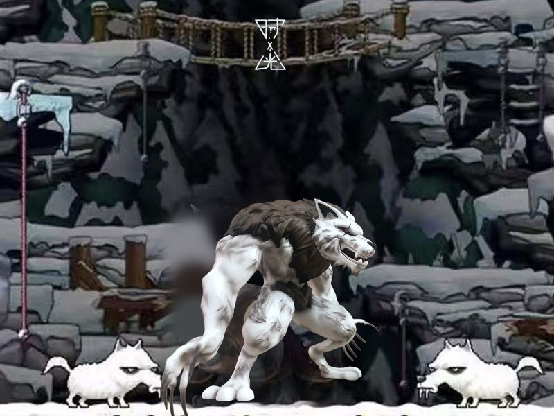【預定】時光 冒險島比例世界 冰封雪域-攻擊形態白狼人棕狼人 