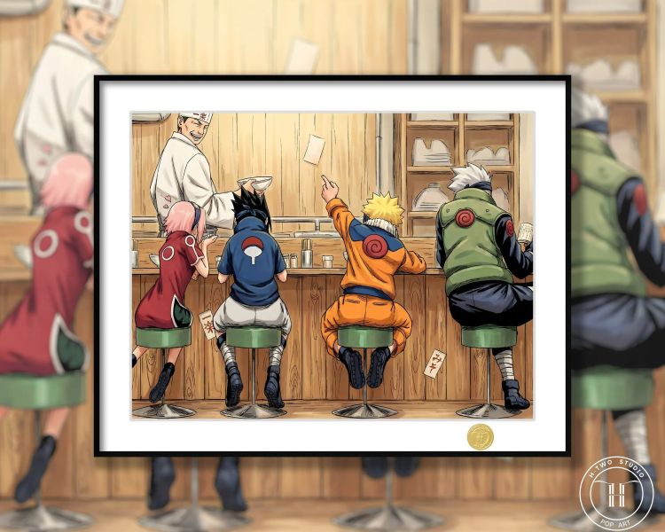 【海外代購】H2 《卡卡西小隊》火影忍者第七班裝飾畫 