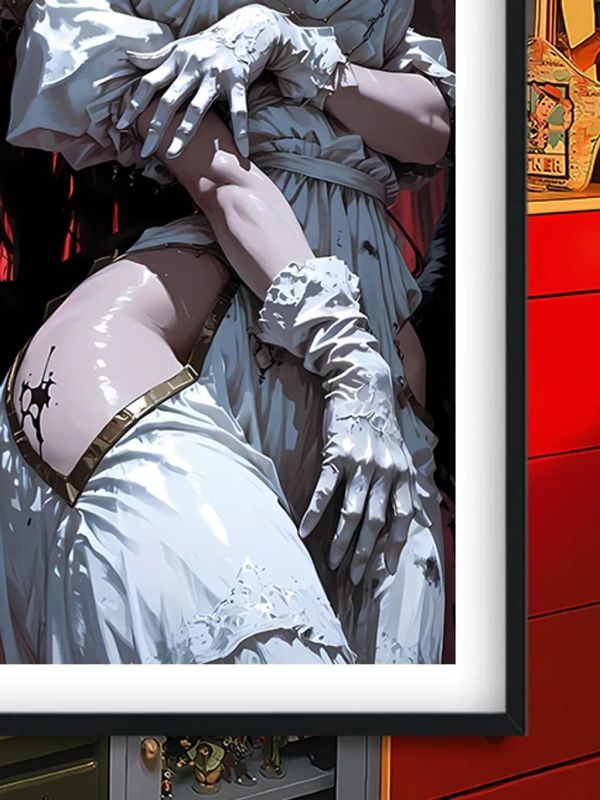 【海外代購】巴洛克《白衣雅兒貝德》Overlord裝飾畫冰箱貼 