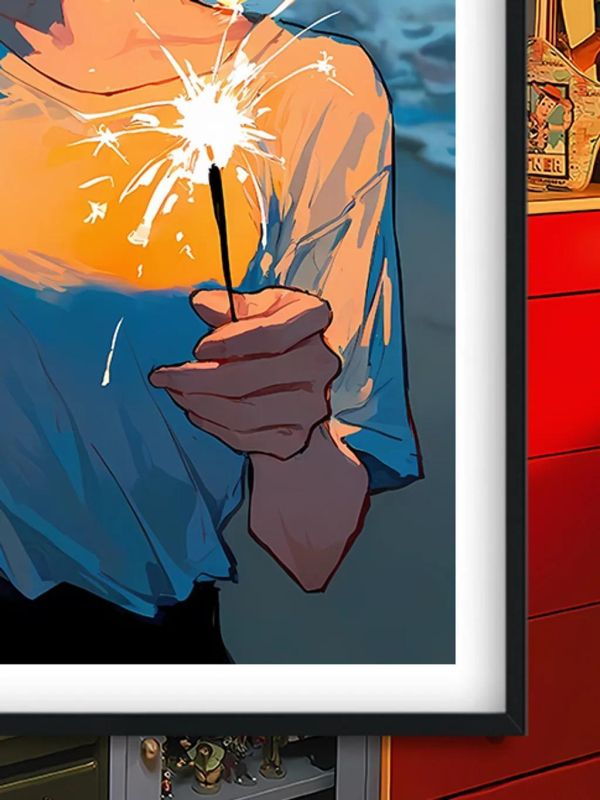 【海外代購】巴洛克《煙花蕾塞》鏈鋸人蕾塞篇裝飾畫冰箱貼 