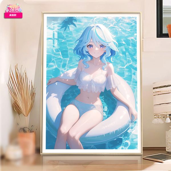【海外代購】阿喵畫社 泳池 芙寧娜 8k超大超清裝飾畫 