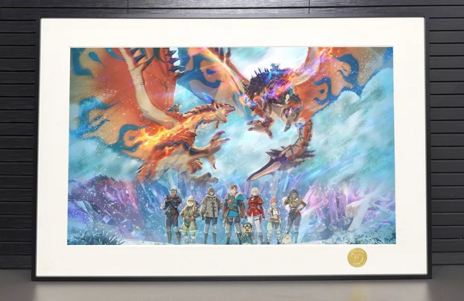 【海外代購】H2 《怪物獵人物語3》命運雙龍卡普空艾蓮娜裝飾畫 