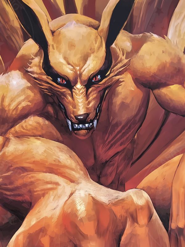 【海外代購】星空 《九尾之力》九喇叭尾獸火影忍者漩渦鳴人NARUTO仙人動漫裝飾畫 