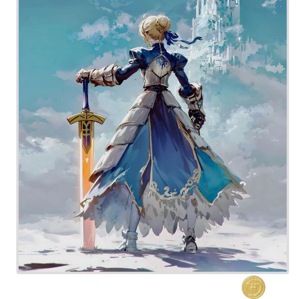 【海外代購】H2《背影saber》阿爾託莉雅Fate亞瑟王裝飾畫 