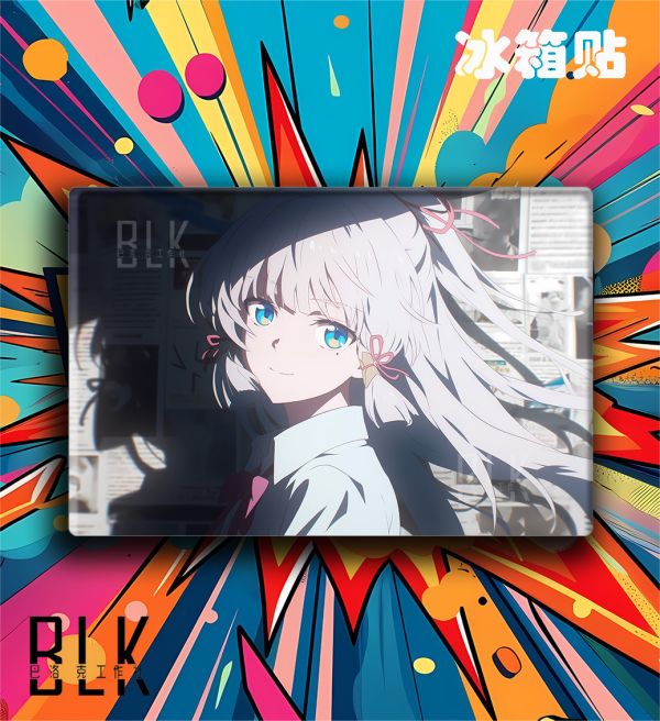 【海外代購】巴洛克 《港風神裡綾華》原神白鷺霜華白鷺公主雪中刀Kamisato Ayaka裝飾畫冰箱貼 