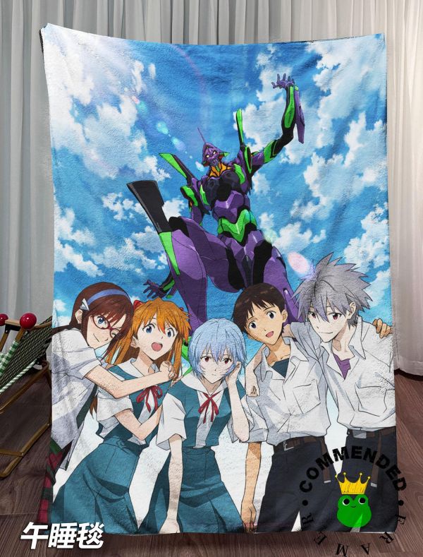 【海外代購】皇呱 《終章晴空》 碇真嗣與夥伴們終章晴空同人周邊裝飾畫 午睡毯  地毯 