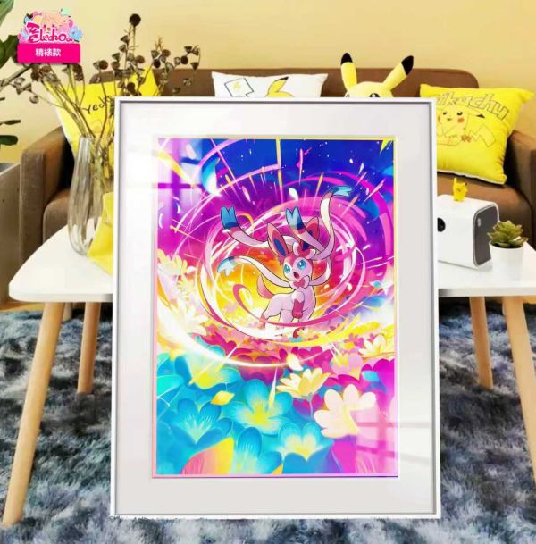 【海外代購】阿喵畫社 花海 仙子伊布璀璨版 8k主題高清裝飾畫 