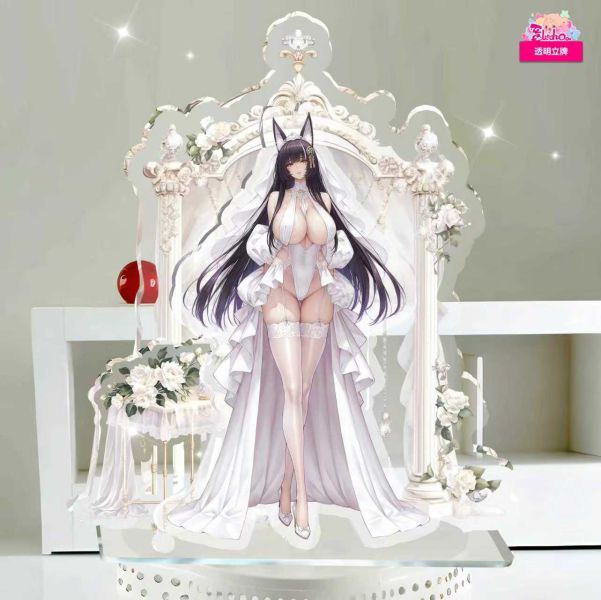 【海外代購】阿喵畫社 立牌第十五彈婚紗碧藍航線愛宕/高雄/加賀/赤城/武藏/信濃 25cm大型四層背景亞克力立牌 