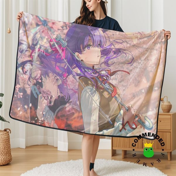 【海外代購】皇呱《櫻花間桐櫻》Fate穗羣原學園一年級生小學妹裝飾畫 午睡毯 地毯 