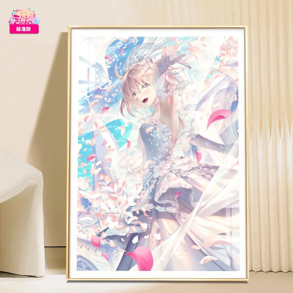 【海外代購】阿喵畫社 花海 婚紗沖田總司 fate新品8k主題高清裝飾畫 午睡毛毯 床頭地墊 冰箱貼 