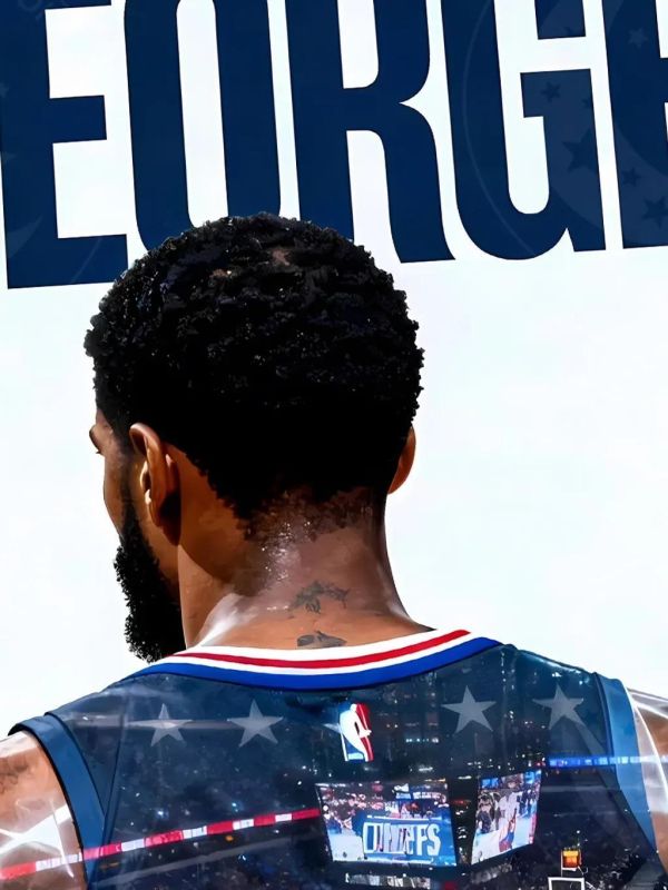 【海外代購】星空 《保羅喬治背影》泡椒PG-13費城76人NBA裝飾畫 