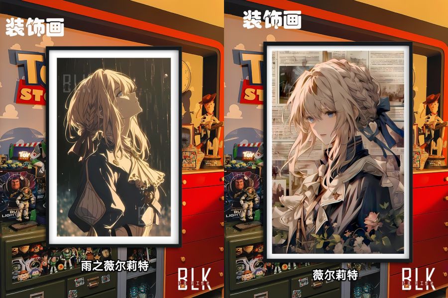 【海外代購】巴洛克 《雨之薇爾莉特》伊芙加登Violet紫羅蘭永恆花園裝飾冰箱貼 