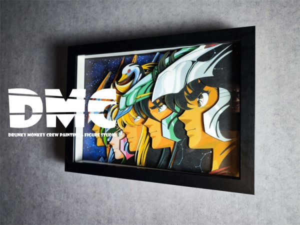 【海外代購】【46CM】 醉猴組 聖鬥士青銅五小強 立體裝飾畫 01 
