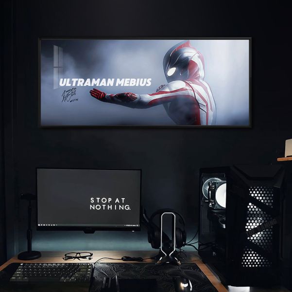 【海外代購】千鳥社 《夢比優斯》 夢比優斯奧特曼Ultraman Mebius聲優演員簽名滑鼠墊裝飾畫 
