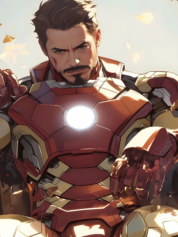 【海外代購】星空 《坐姿鋼鐵人》Iron Man漫威托尼史塔克Tony馬克裝飾畫 