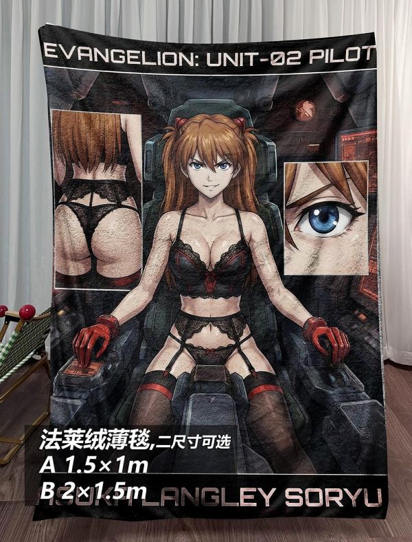 【海外代購】千鳥社 《明日香駕駛艙》明日香駕駛艙新世紀福音戰士EVA午睡毯地毯裝飾畫 