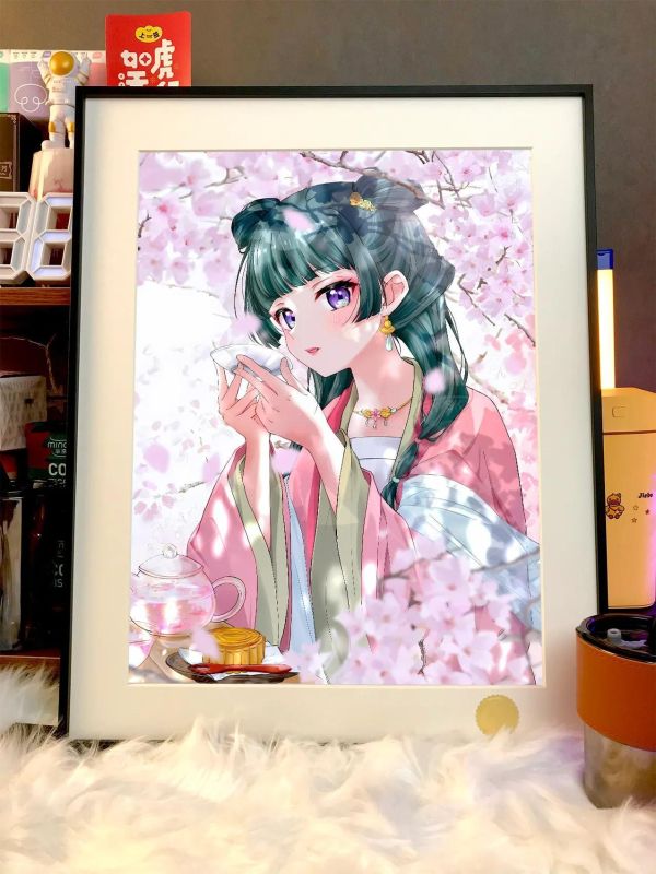 【海外代購】星空 《櫻花貓貓》藥屋少女的呢喃壬氏玉葉妃裝飾畫 
