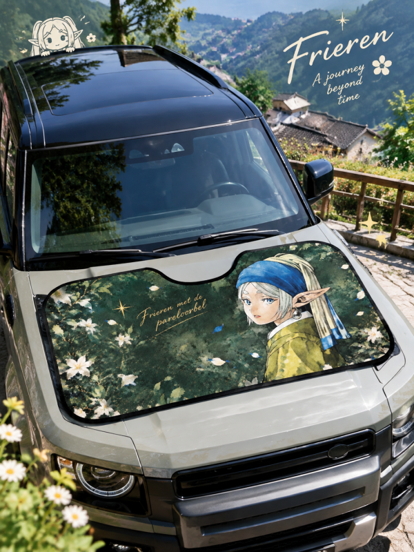 【海外代購】千鳥社《汽車前擋遮陽-芙莉蓮×耳環》 
