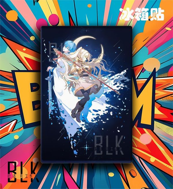 【海外代購】巴洛克 《月之芙莉蓮》Himmel葬送的芙莉蓮Frieren菲倫動漫裝飾畫冰箱貼 