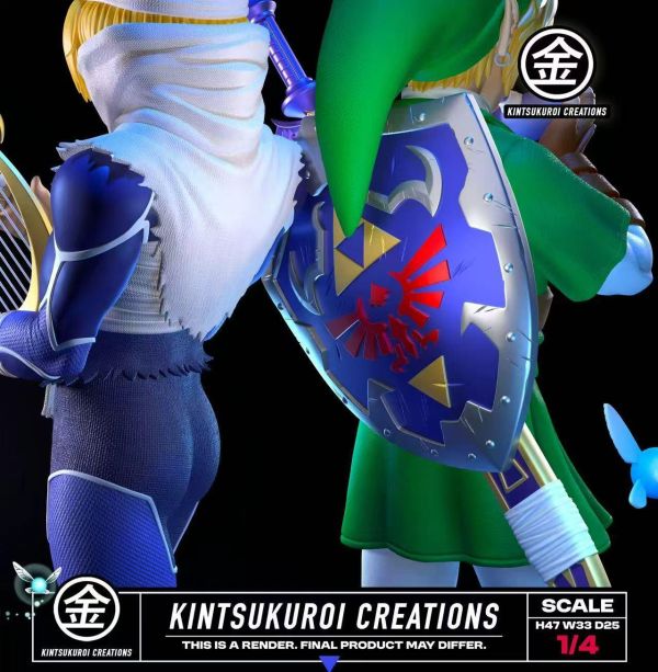 【預定】KINTSUKUROI CREATIONS 林克與希克 1/4雙人場景雕像 