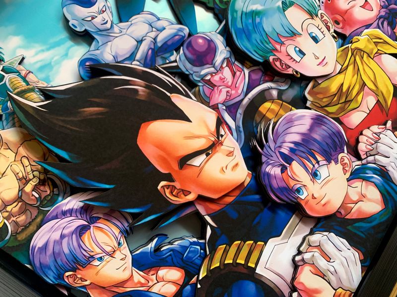 【海外代購】【86*36CM】神秘畫廊 龍珠超完結紀念版人物合集立體畫 3D紙藝 