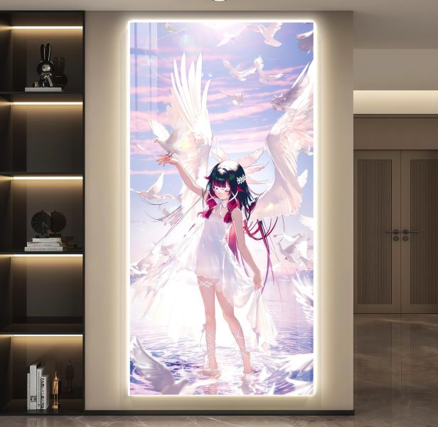 【海外代購】阿喵畫社 哥倫比亞和平之鴿 超長發光燈帶裝飾畫 