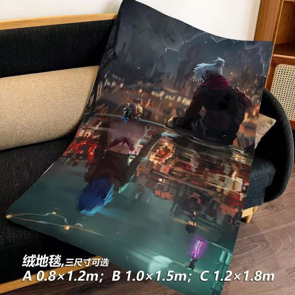 【海外代購】千鳥社 《雙城之戰倒影》英雄聯盟jinx金克絲艾克午睡毯地毯裝飾畫 