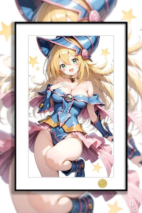 【海外代購】H2 《黑魔導女孩》遊戲王阿圖姆武藤遊戲裝飾畫 