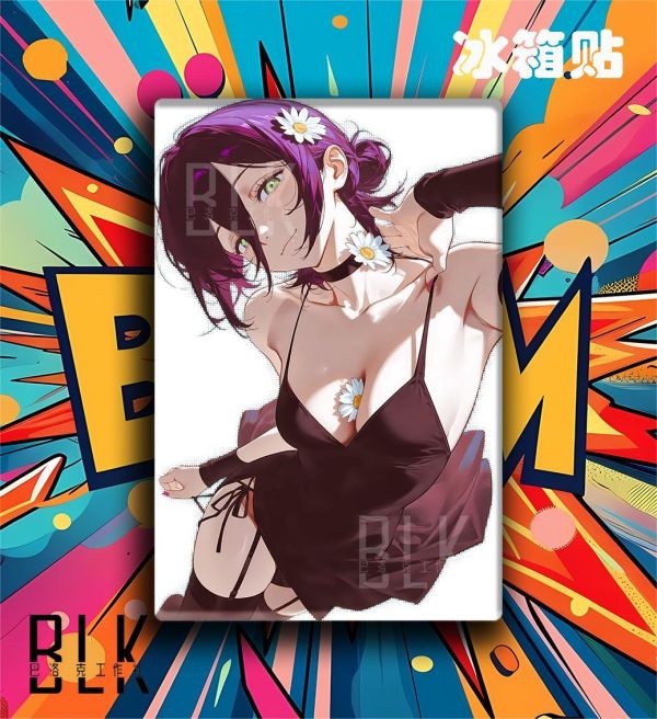 【海外代購】巴洛克 《黑裙蕾塞》Chainsaw Man鏈鋸人蕾塞篇reze電次帕瓦瑪奇瑪裝飾畫冰箱貼 