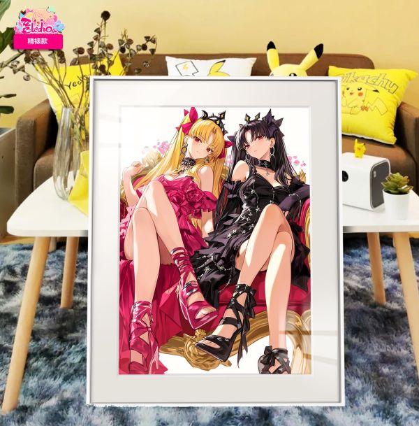 【海外代購】阿喵畫社 fate雙凜禮服版 展館級8k超清精裱畫 床頭地墊 牆面掛毯 冰箱貼 